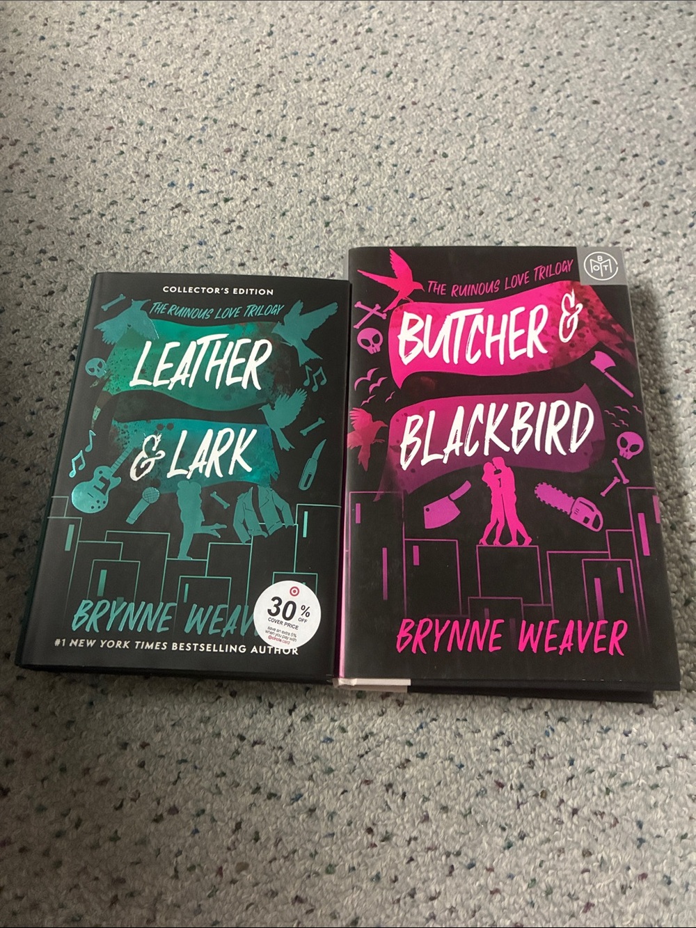Leather & Lark & Butcher & Blackbird Hardcover Book Set - Teal and Magenta